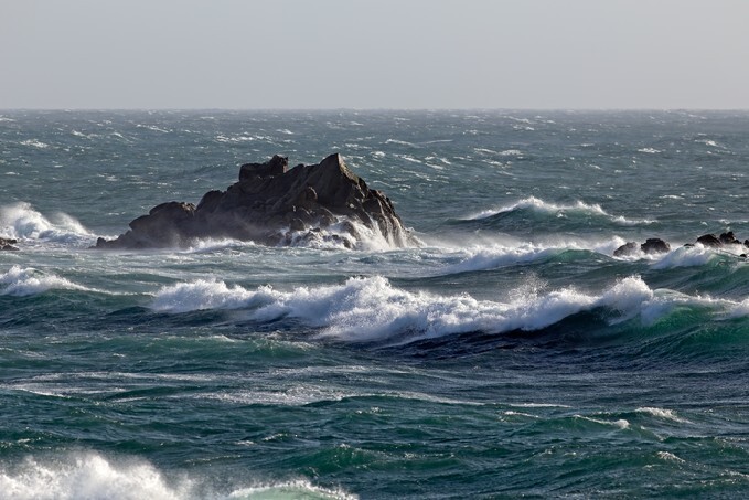 Typical seascape of the northern Portuguese coast